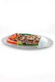 Oval Krom Çelik İskender ve Servis Tabağı – Otantik İşlemeli, 35 cm thumbnail 3
