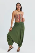 Drape Detay Beli Lastikli Şalvar Pantolon thumbnail 6