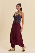 Drape Detay Beli Lastikli Şalvar Pantolon thumbnail 3