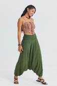 Drape Detay Beli Lastikli Şalvar Pantolon thumbnail 3