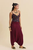 Drape Detay Beli Lastikli Şalvar Pantolon thumbnail 5