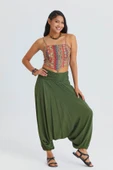 Drape Detay Beli Lastikli Şalvar Pantolon thumbnail 2