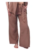 Brown Muslin Slit Trouser thumbnail 1