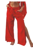 Red Muslin Slit Trouser thumbnail 1