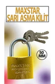 Sarı Asma Kilit 50 MM 3 Anahtarlı thumbnail 1