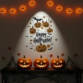 Halloween Temalı Balkabaklı Duvar Sticker Seti thumbnail 1