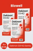 Biowell Dekinon D3K2 Damla 20 ml x 3 Adet thumbnail 1