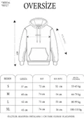 Double Oversize Kapşonlu Nakışlı SweatShirt - Siyah thumbnail 2
