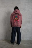 Erkek SCHOOL BOY Baskılı Kapüşonlu Sweat - Gül Kurusu thumbnail 3