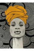 Aura Sarı Siyah Canvas Tablo (50x70) thumbnail 3