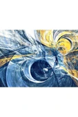 Sarı Lacivert Gece Canvas Tablo (50x70) thumbnail 2