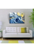 Sarı Lacivert Gece Canvas Tablo (50x70) thumbnail 3