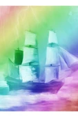 Gökkuşağı Gemi Canvas Tablo (50x70) thumbnail 3