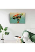 Renkli Kaplumbağa Canvas Tablo (50x70) thumbnail 3