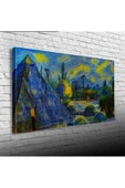 Sarı Lacivert Gece Canvas Tablo (60x120) thumbnail 1