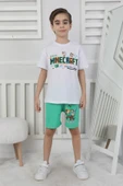 Minecraft Baskı Erkek Çocuk Şortlu Takım thumbnail 5