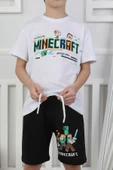 Minecraft Baskı Erkek Çocuk Şortlu Takım thumbnail 3