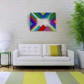 Renkli Üçgenler Kanvas Tablo 50 x 70 thumbnail 1