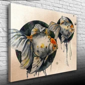 Gri Balık Kanvas Tablo 50 x 70 thumbnail 1