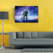 Uzaydaki Astronot Kanvas Tablo 50 x 70 thumbnail 2