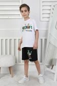 Minecraft Baskı Erkek Çocuk Şortlu Takım thumbnail 1