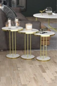 Zigon Sehpa Terra Gold Beyaz thumbnail 2