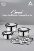 Coral 9 Parça Pişir Sakla Tencere Seti thumbnail 1