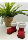 Butik 3d Baskı Noel Baba Çizmesi Mumluk thumbnail 4