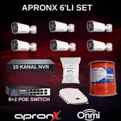 6’LI IP Mikrofonlu Güvenlik Kamera Seti thumbnail 1