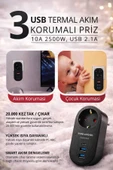 3xUSB Termal Akım Korumalı Priz Akıllı Akım Dengeleme thumbnail 1