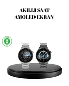 Kablosuz Şarjlı Bluetooth Görüşmeli Akıllı Saat - Android & iOS Uyumlu thumbnail 1