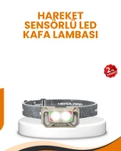 Uzun Menzilli Sensörlü LED Kafa Lambası Kamp ve Yürüyüş thumbnail 1