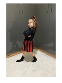 Kırmızı-Siyah Şeritli Etek thumbnail 9