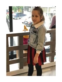 Kırmızı-Siyah Şeritli Etek thumbnail 6