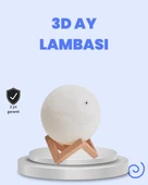RGB Modlu 16 Renkli Ay Gece Lambası 3D Baskı thumbnail 1