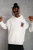 Erkek SCHOOL BOY Baskılı Kapüşonlu Sweat - Beyaz thumbnail 2