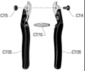 Felco C7 Çelik Halat Makası 7mm 19cm thumbnail 2