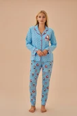 SUWEN Lulusu Gömlek Yaka Pijama Takımı thumbnail 2