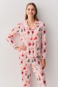 SUWEN Lulusu Gömlek Yaka Pijama Takımı thumbnail 2