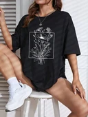 Baskılı Kadın T-shirt - Siyah thumbnail 1