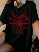 Baskılı Kadın T-shirt - Siyah thumbnail 1