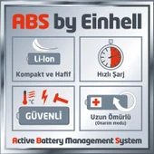 Einhell Power X Change Akü 18V 2.0Ah thumbnail 4