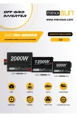 Mexxsun 1200W 12V Modifiye Sinüs Inverter thumbnail 8