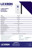 Lexron 4.2KW HV MPPT Akıllı İnverter 24V thumbnail 4