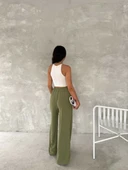 Ayrobin Oversize Kadın Pantalon - Mint Yeşili thumbnail 4