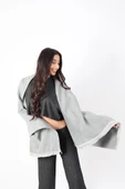 Şık Kullanım Pamuk Polyester Şal-FÜME thumbnail 2
