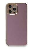 Newface Apple iPhone 12 Pro Max Kılıf Volet Silikon - Mor thumbnail 3