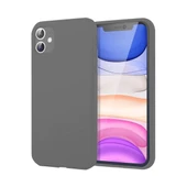 Newface Apple iPhone 11 Kılıf First Silikon - Gri thumbnail 3
