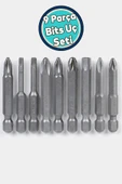Matkap Bits Uç Vidalama Ucu Düz Yıldız Torx Uç Set (9 PARÇA) thumbnail 4