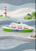 45cm Devasa Renkli Pasifik Yolcu Gemisi Oyuncak Gemi thumbnail 4